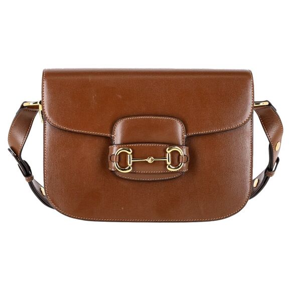 Gucci Horsebit 1955 Medium Shoulder Bag in Brown Leather - Picture 1 of 8